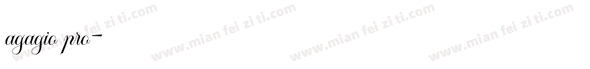 agagio pro字体转换